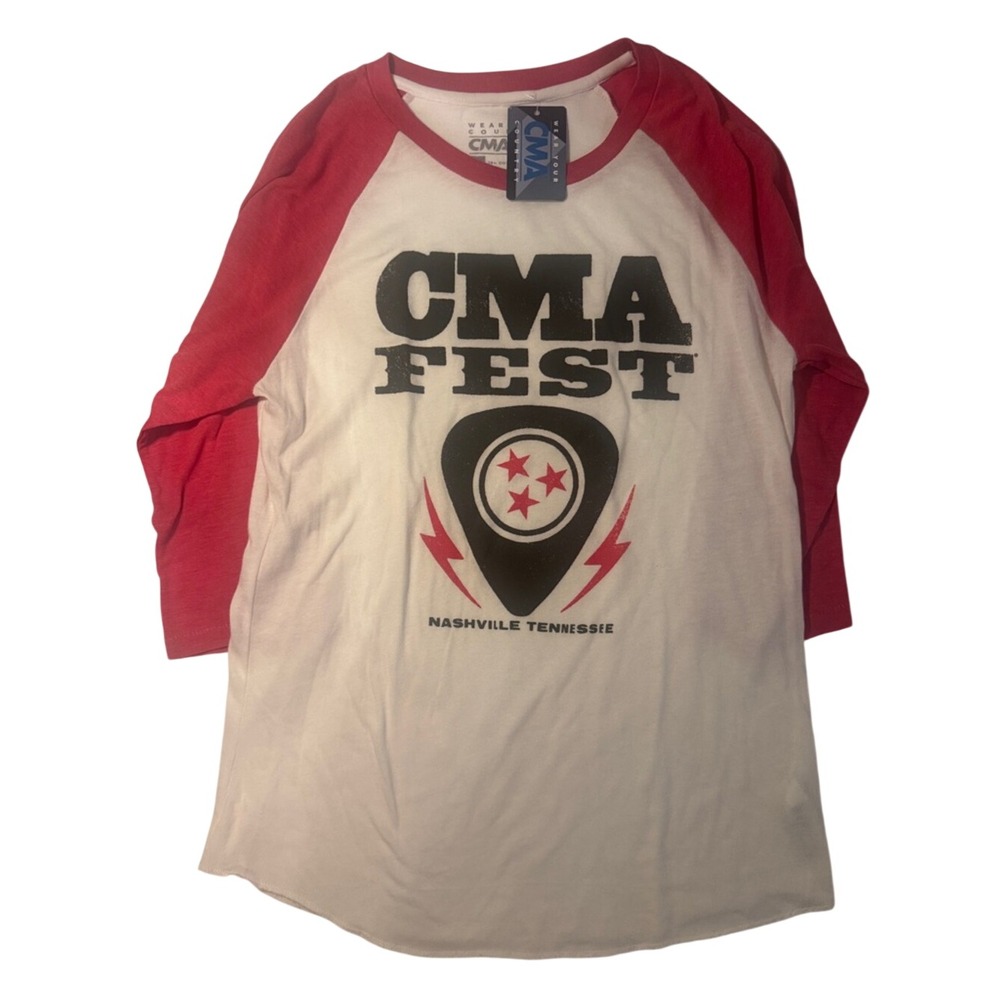 Raglan‎ Baseball Tee - White with Red Sleeves